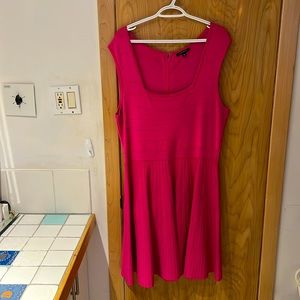 Pink Tartan A-Line dress great condition flexible heavy weighted fabric. Size XL